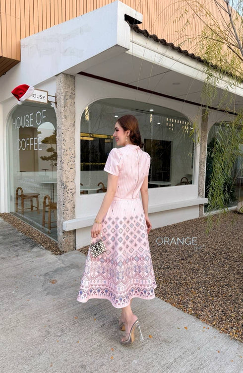ORANGE JUICE Printed Tops With Long Skirts Sets